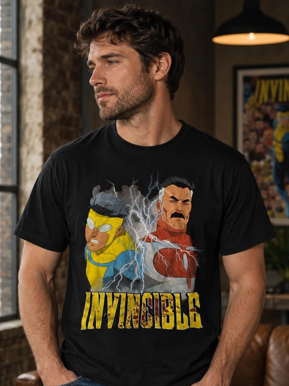 Invincible Graphic Tee - Black